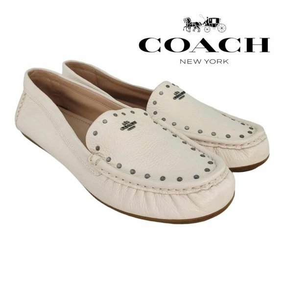 Coach Shoes - AUTHENTIC COACH MCKENNA DRIVER Shoes Women's Sz 9B - Chalk - LIKE NEW